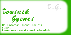 dominik gyenei business card